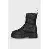 Black quilted boots