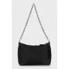 Nylon bag with silver chain