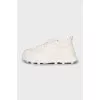 White leather sneakers