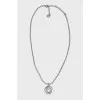 Metal pendant with crystals