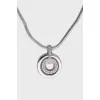 Metal pendant with crystals