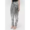 Silver trousers Galife with tag