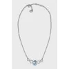 Necklace with blue crystal