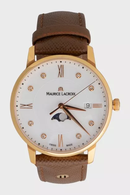 Gold watch with diamonds