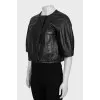 Cropped jacket with 3/4 sleeves
