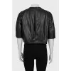 Cropped jacket with 3/4 sleeves