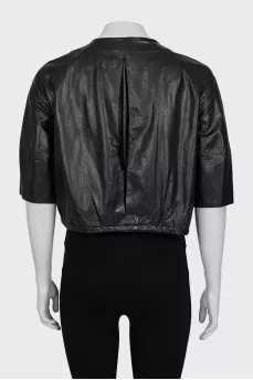 Cropped jacket with 3/4 sleeves