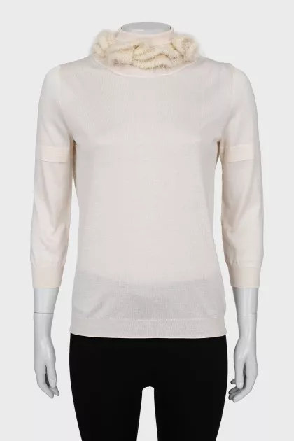 Golf with knitted collar