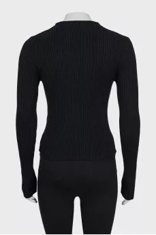 Pullover decorated with a chain with crystals