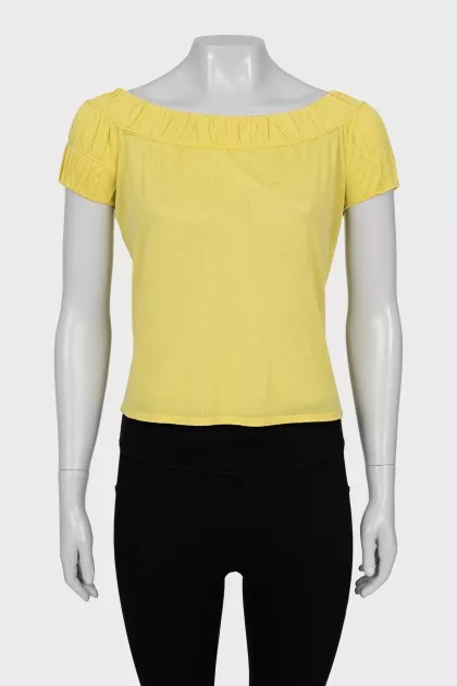 Yellow Crew Neck Top