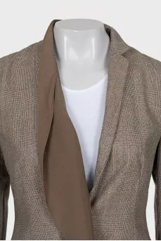 Cashmere jacket with silk insert