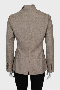Cashmere jacket with silk insert