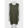 Green oversized tank top with tag