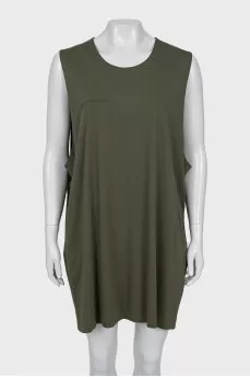 Green oversized tank top with tag