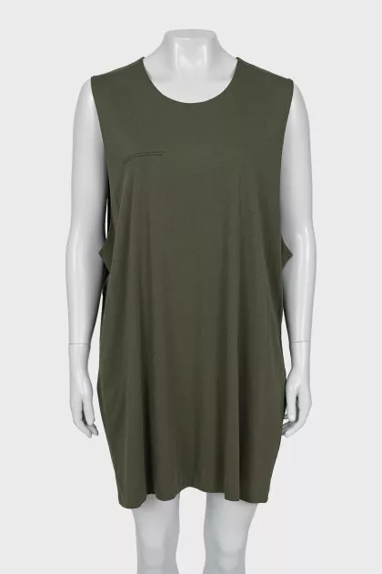 Green oversized tank top with tag