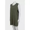 Green oversized tank top with tag