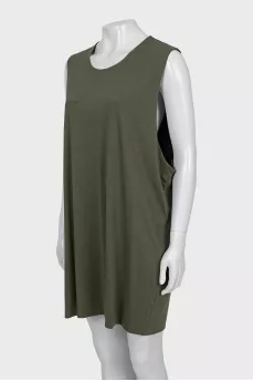 Green oversized tank top with tag