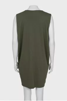 Green oversized tank top with tag
