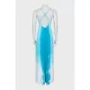 Blue sundress with thin straps