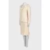 Skirt and jacket suit with frill
