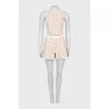 Printed top and shorts suit