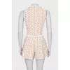 Printed top and shorts suit