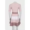 Pink dress with mesh insert