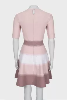 Pink dress with mesh insert