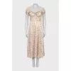 Floral print dress with tie front