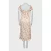 Floral print dress with tie front