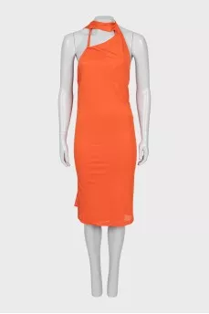 Orange dress with open back