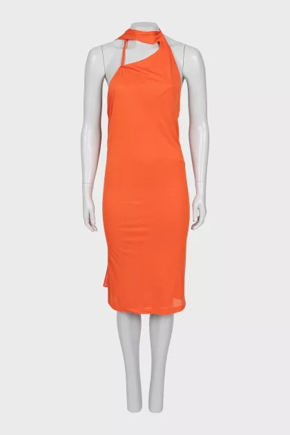 Orange dress with open back