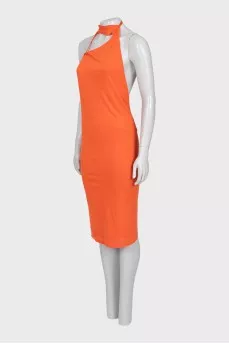 Orange dress with open back