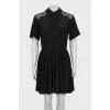 Silk dress with lace elements