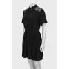 Silk dress with lace elements
