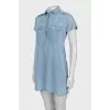 Denim dress with patch pockets