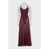 Transparent dress with thin straps