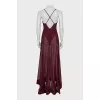 Transparent dress with thin straps