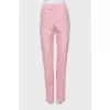Pink silk trousers