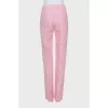 Pink silk trousers