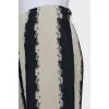 Two-tone straight-cut trousers
