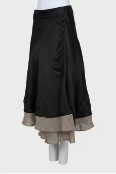Wide fit silk skirt