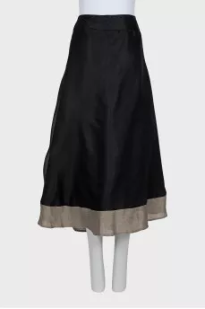 Wide fit silk skirt