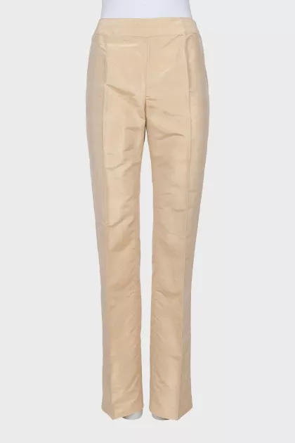 Silk trousers with arrows
