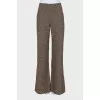 Herringbone flared trousers