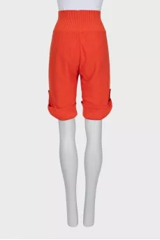 Orange shorts with pockets