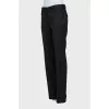 Pinstripe wool trousers