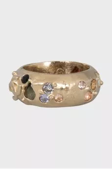 Ring with crystals