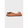 Leather ballet flats with decor