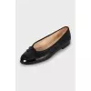 Leather ballet flats with bows